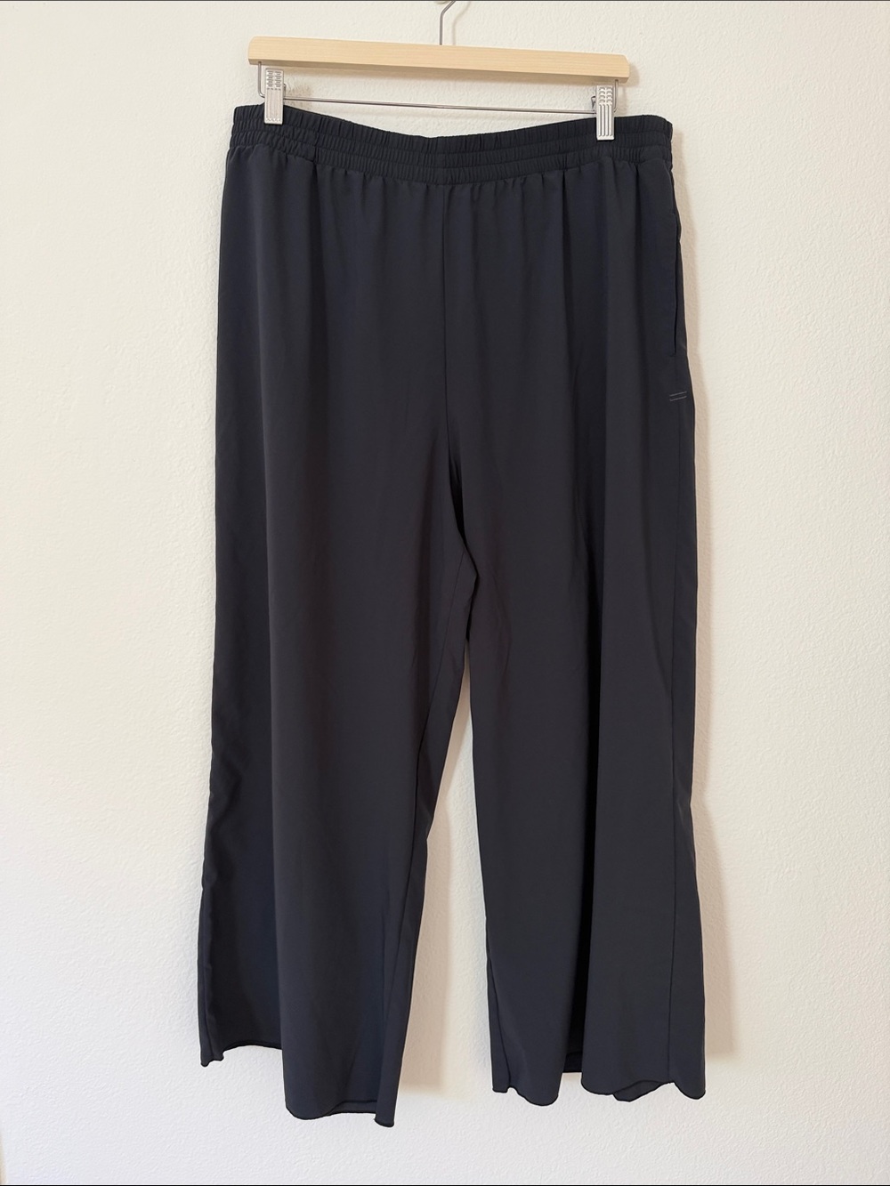 Toad & Co Sunkissed Wide Leg Pants Size XL Black Gray Athletic Outdoors Hiking